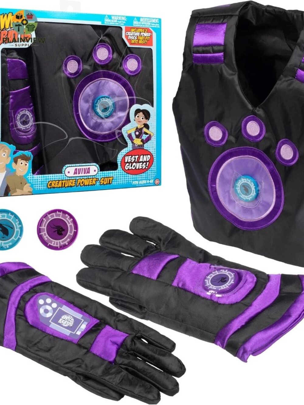 Wild Kratts - Aviva Purple Creature Power Suit One Size Fits Most: 4-6X. New.
